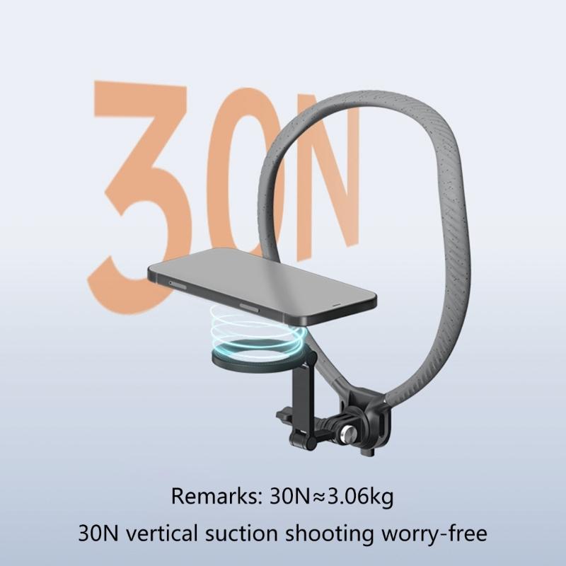 Adjustable Neck Mounted Strap for POV Filming Magnetic Phone Clamp Recording Stand Comfortable Phone Accessories