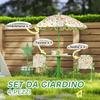 Garden Set for Children Ages 2-5 with Round Table, 2 Folding Chairs and an Umbrella, Green