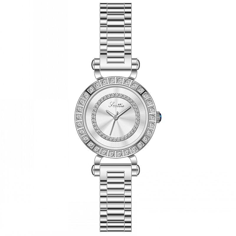 Fashion Diamond-Encrusted Light Luxury Watch Women'S Full Diamond Watch Femininity Small Dial Steel Belt Women'S Watch