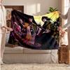Demon Slayer Printed Flannel Blanket, Skin Friendly Warm Throw for Indoor Couch Bed Daily Use