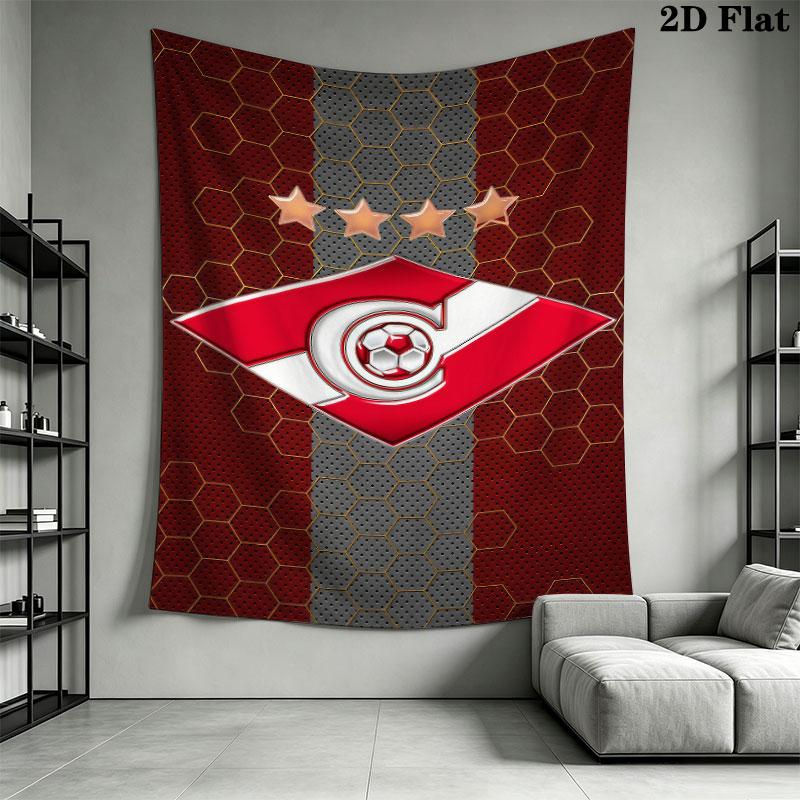 Spartak Moscow Gleam Wall Hanging Printed Fabric Blanket Decorative Tapestries for Bedroom Living Room Home Decor