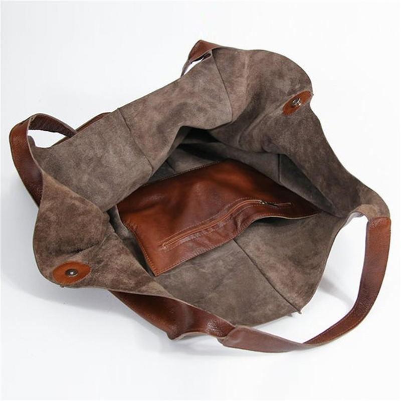 Retro Fashion Casual Soft Large-Capacity Handbag Ladies PU Leather One-Shoulder Crossbody Bag