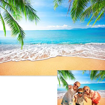 1 Pièces Photo Backdro Tropical Plage Fond Photo Accessoires Pour Studio, Mariage, Fête Photographie Décors