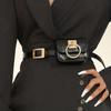 Vintage Belt with Waist Pack Zinc Zinc Alloy Waist Bag Elegant PU Leather Waistband  Streetwear