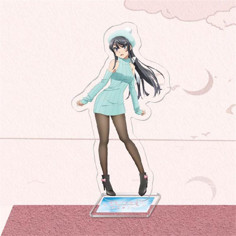 Anime Sakurajima Mai Senpai Acrylic Figure Stand Model Plate Keychain Rascal Does Not Dream of Bunny Girl Desk Decor