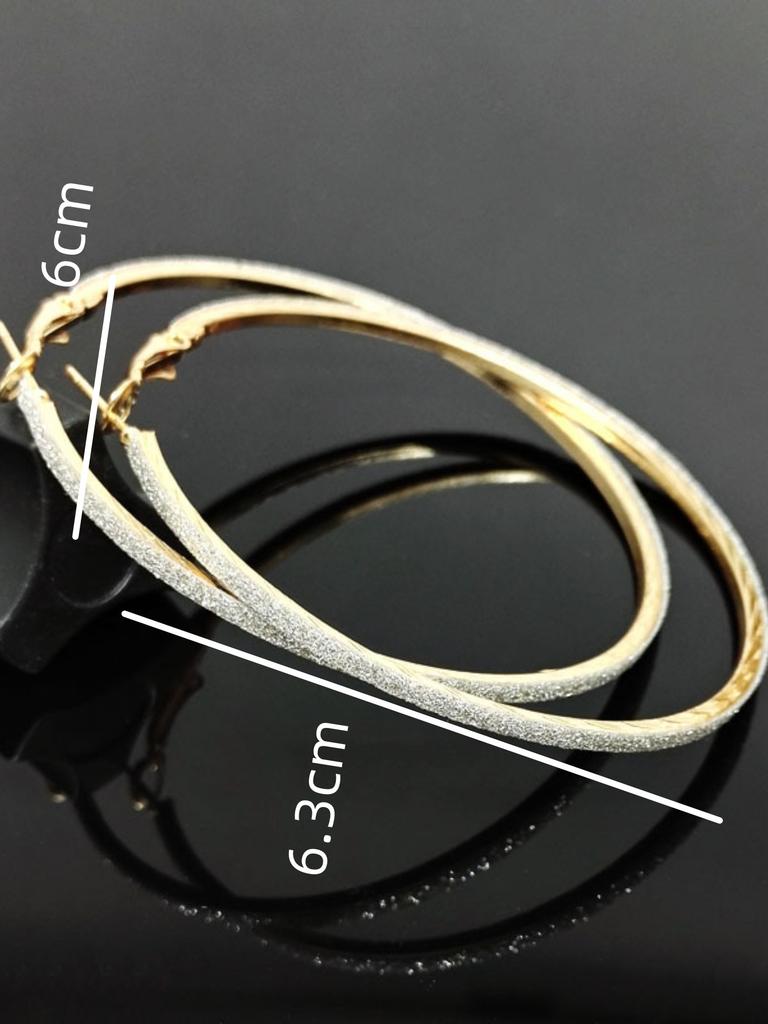 2PC Women's European and American Trendy Big Circle Earrings Outdoor Travel Carnival Banquet Party Festival Dressing Gifts