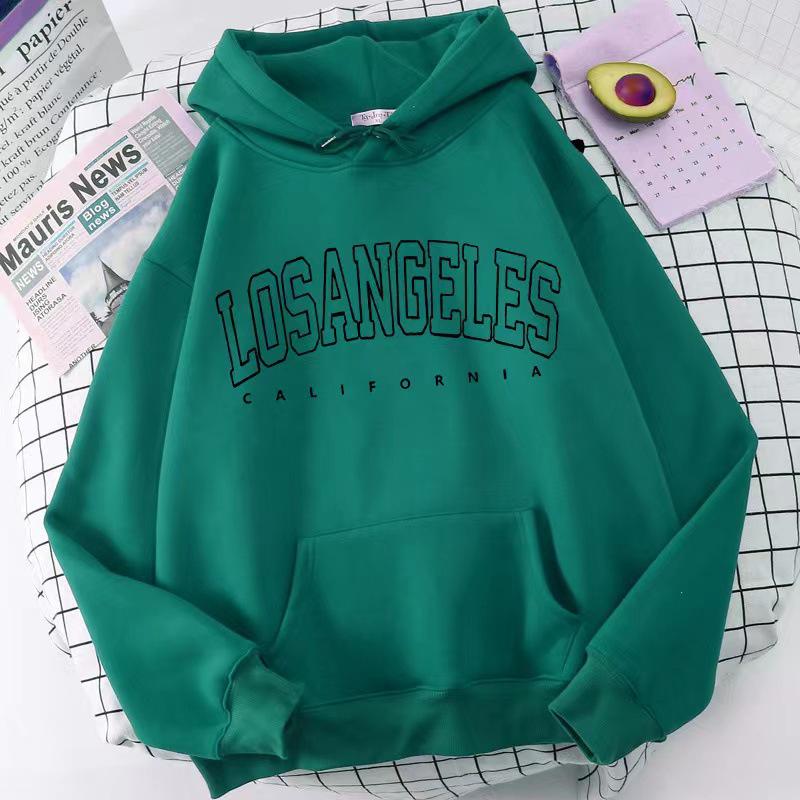 Autumn-Winter Women's Hooded Pullover Sweatshirt, European & American Style, Printed, Plus Size, Loose Fit, Thin Velvet, Trendy Ins.