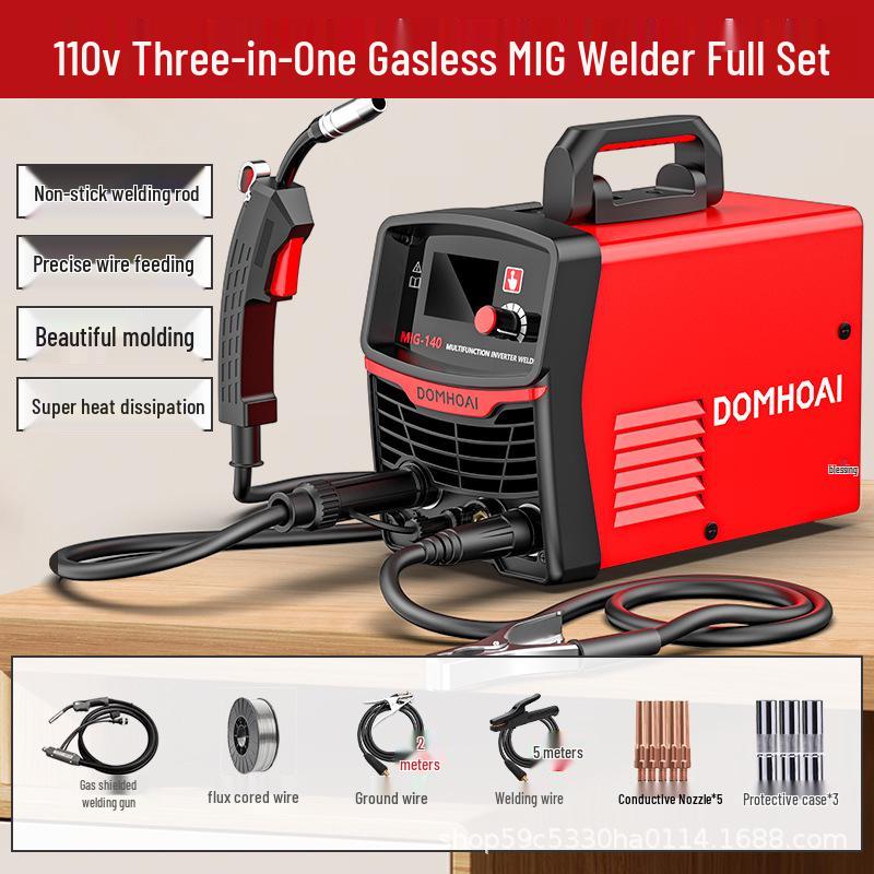 

Compact 110V Gasless MIG Welder: Versatile Gas Shielded Welder for Home and Industrial Use