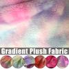 100*165cm Imitation Rabbit Fur Fabric Rainbow Plush Fur Flocking Fabric For Handmade Garment Bags Quilting Sew Clothes Toys