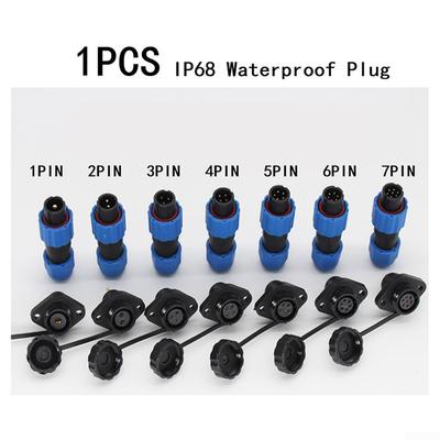 Practical Plug Connector Blue Black Socket Cable Connector 2/3/4/5/6/7PIN