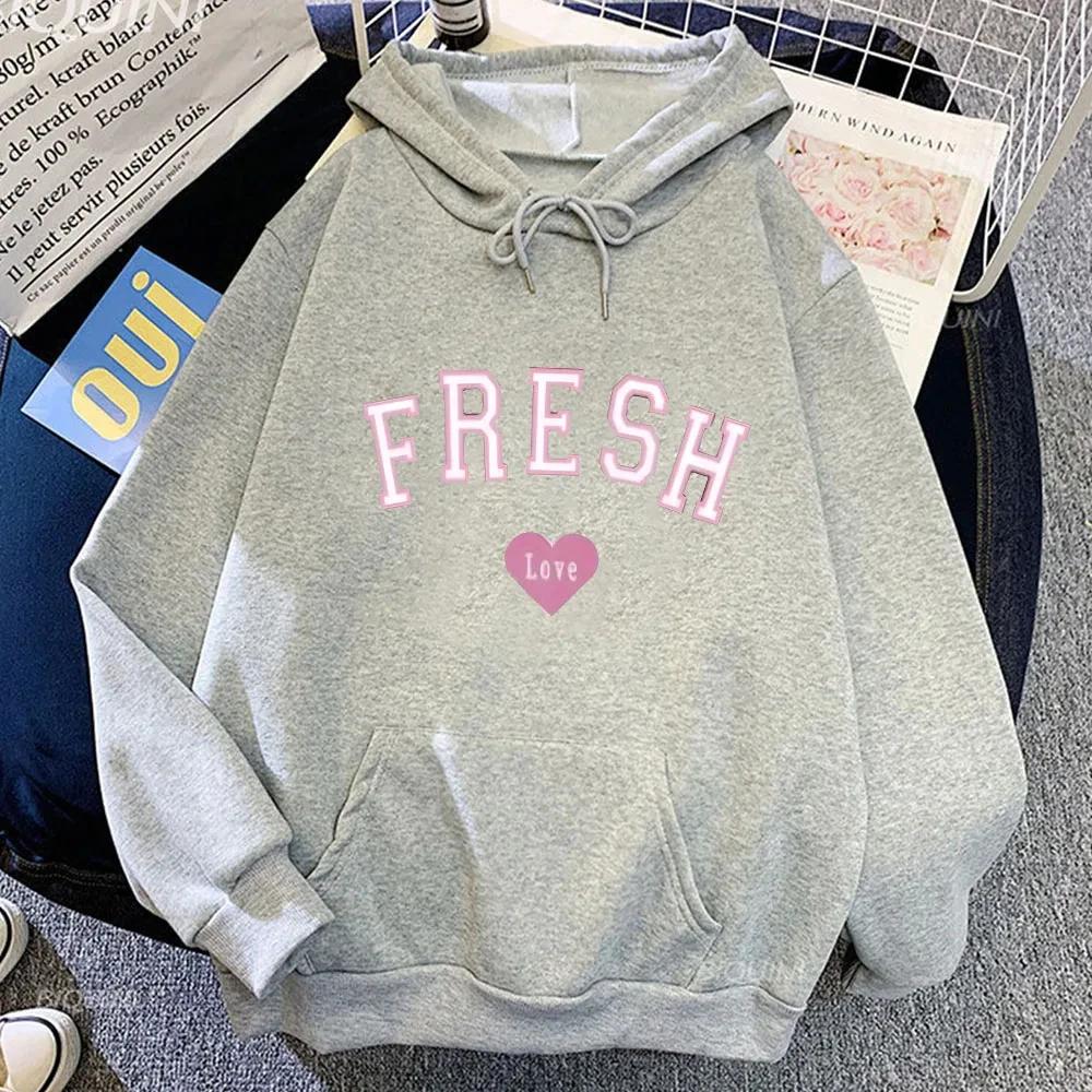2025 Fresh rose love printed sweatshirts spring and autumn casual sportswear men s and women s sportswear long-sleeved pullovers