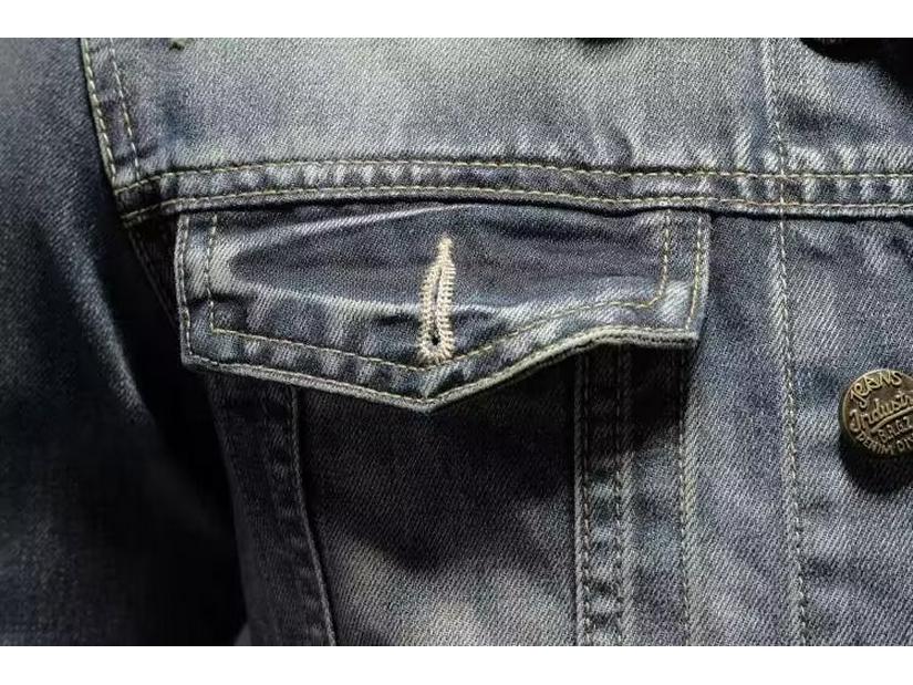 2024 Herbst Herren Slim Koreanische Retro Denimjacke: Trendige und Attraktive Freizeitmode