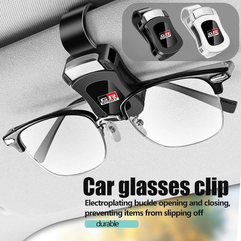 For Toyota Car Interior Sun Visor Eyeglasses Holder Sunglasses Clip Supra Aygo Prado RAV4 Hilux Yaris Corolla 4Runner XB5