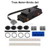 Technical Parts Train Motor 88002 MOC Pack Power Functions Battery Box Tracks Top Base Plate for Legoeds EV3 91994 74784 2871