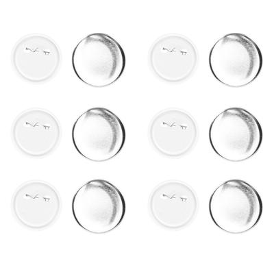 100 Sets Blank Button Badge Parts Set for Button Making Machine   Round Shape Rustproof Button Making Supplies