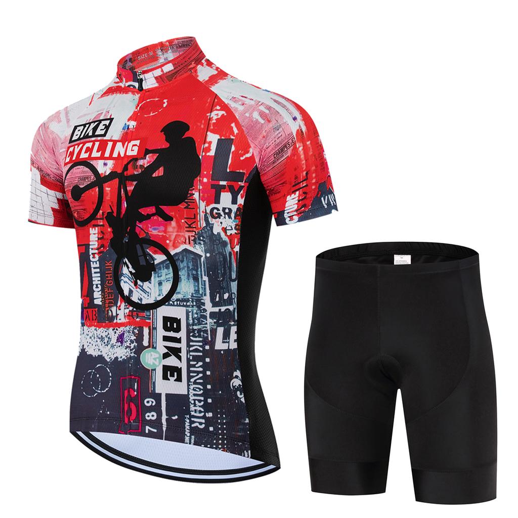 Men Short Sleeve Set Breathable Racing Sport MTB Bicycle Clothes Outdoor Bike Uniform 2026 Summer Breathable Cycling Suit Set
