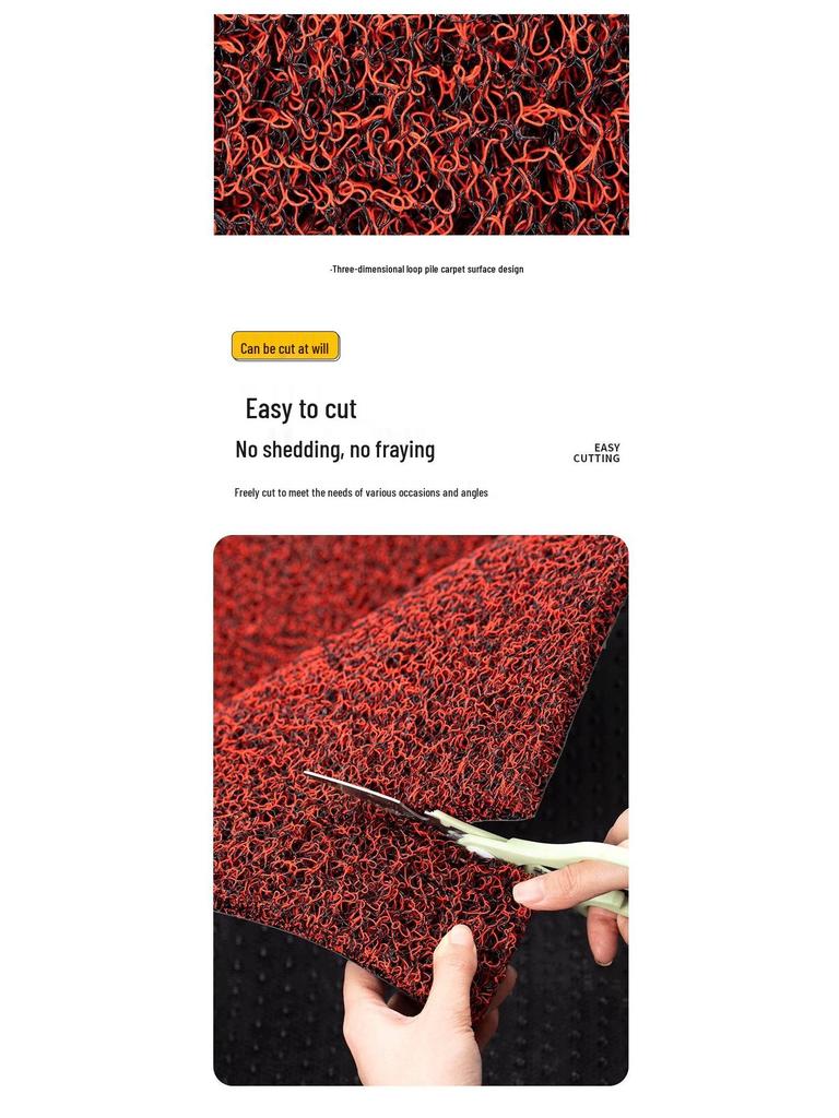 Customizable Non-slip Entrance Door Mat – Thickened Silk Coil Carpet Mat for Home