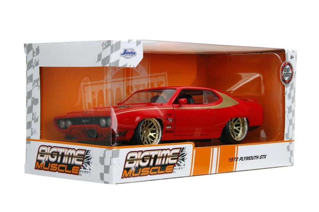 Kyosho Jada Toys BIGTIME MUSCLE Scale 1972 Plymouth GTX Red Finished Product 1/24