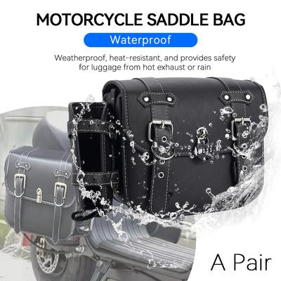 1 Set Motorrad-Satteltaschen Große Kapazität Aufbewahrungswerkzeugtaschen für Harley Sportster Honda/Yamaha/Suzuki Motorrad Seitentaschen