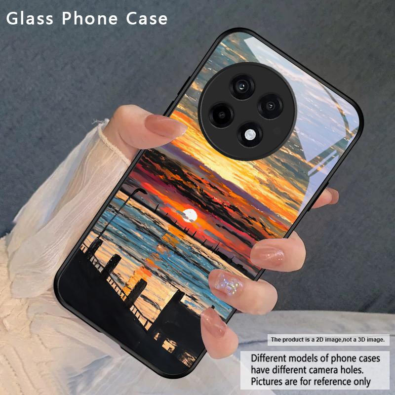 Sea storm small sailboat For OnePlus Nord CE 2T 2 3 Lite N20 N30 6T 7 7T 8 8T 9 10 Pro 11R 12R 13R Ace 2V 5 Pro Glass Phone Case