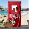Cristiano Ronaldo Aufdruck Strandtuch Schnelltrocknend Weiches Handtuch Tragbar Große Rechteckige Stranddecke für Reisen Schwimmbad