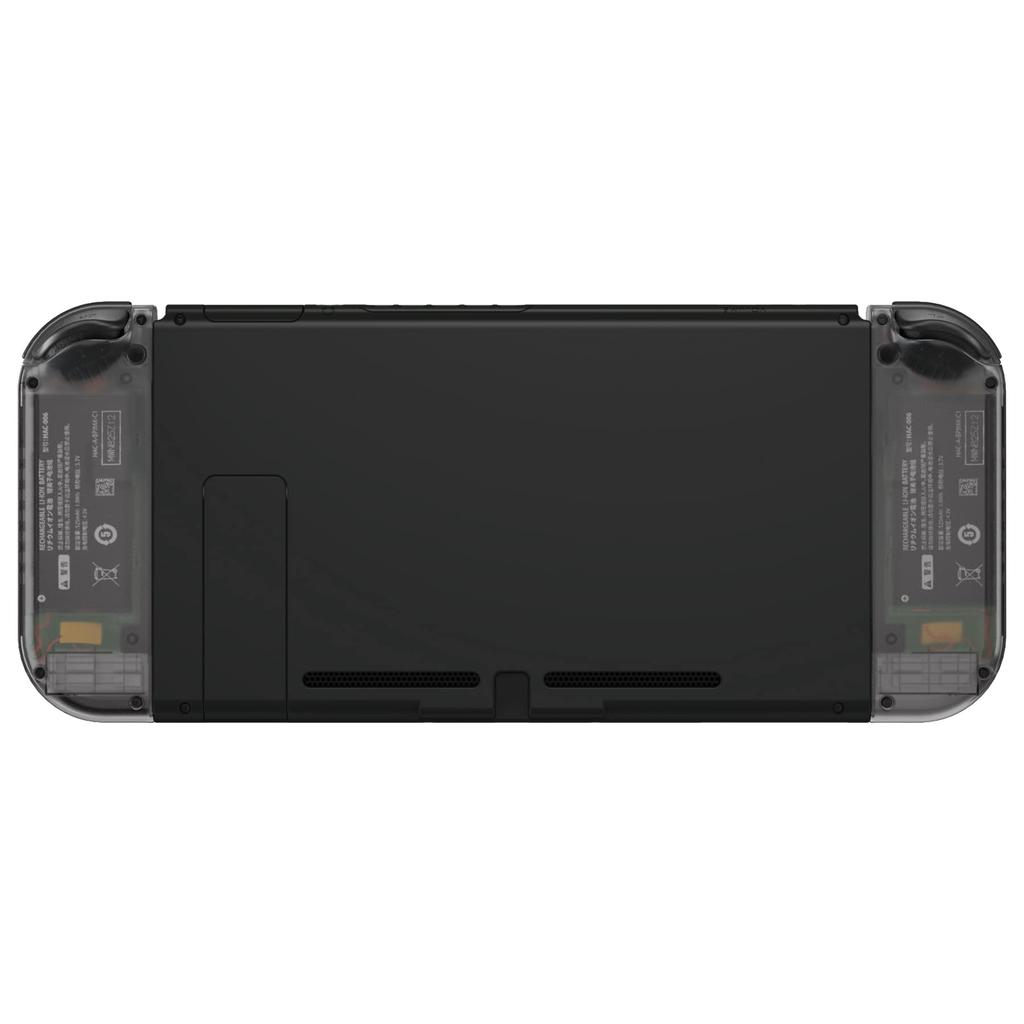 eXtremeRate Switch Compatible with and Switch OLED Clear Material Handheld Controller Housing with Full Set of Buttons and Console Case Not Joy-Con