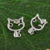 Winking Cat Stud Earrings- 925 Sterling Silver