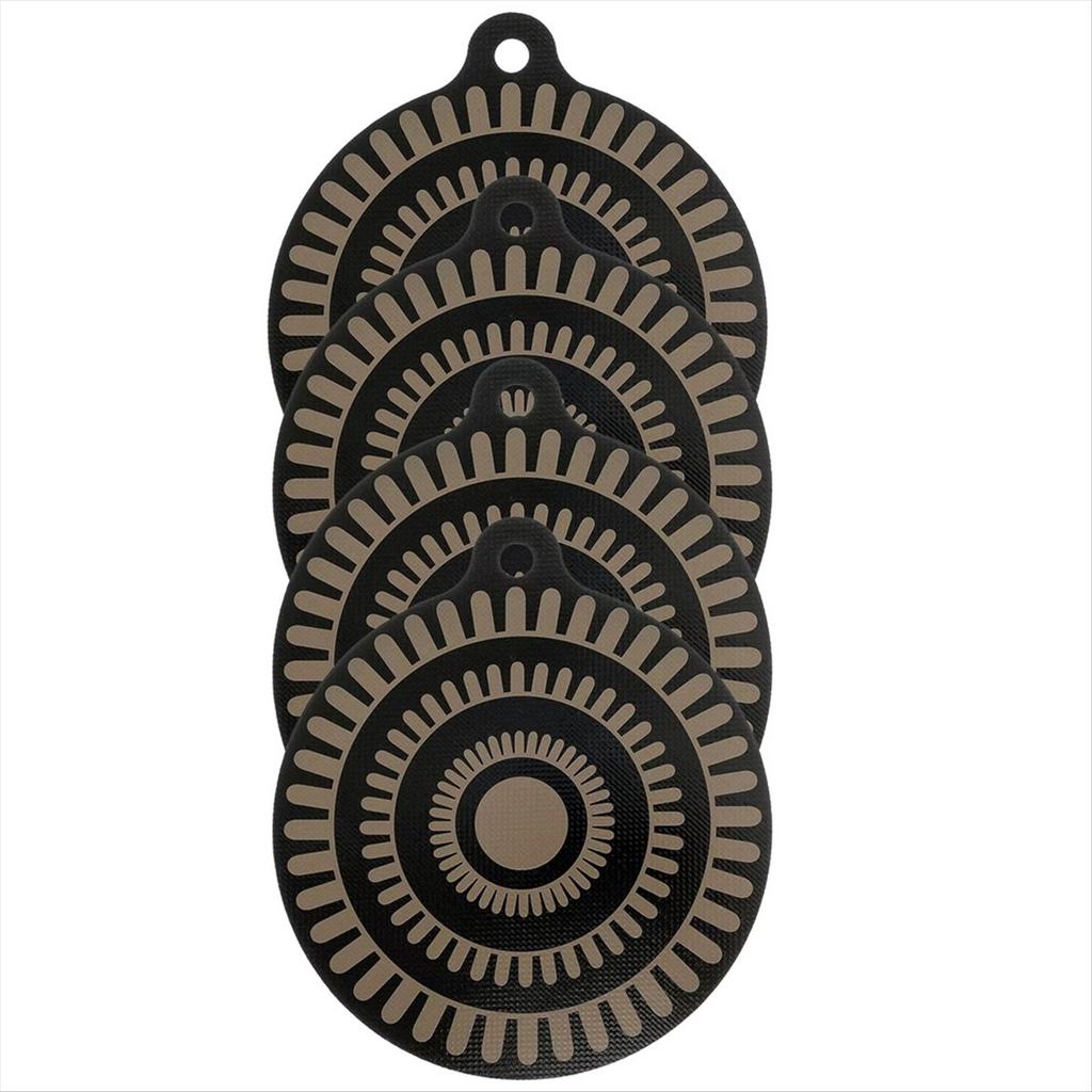 BHBL 4 szt. Mata Izolacyjna do Płyty Indukcyjnej Ochraniacz na Płytę Grzewczą Podkładka Pod Garnek Antypoślizgowa Silikonowa Mata Izolacyjna Termiczna 24 cm