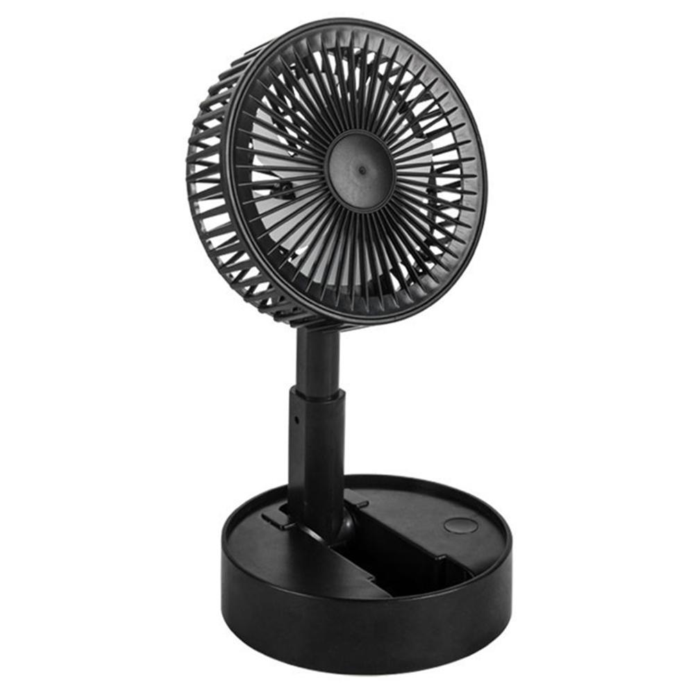 Folding Telescopic Mini Fan USB Rechargeable 3 Speeds Portable Small Desk Fan