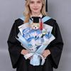 Bouquet de Fleurs Savon de Remise des Diplômes avec Ours en Peluche et Chapeau de Diplômé Convient pour les Adieux d'Université Lycée et les Cadeaux
