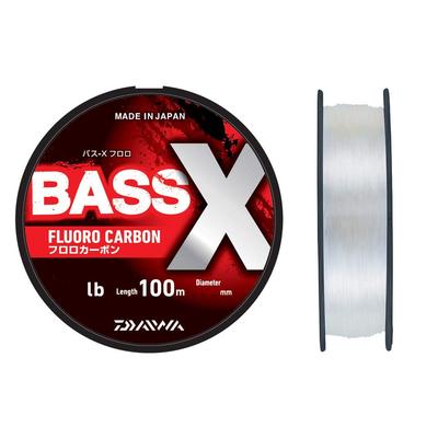 Daiwa BASS-X Fluorocarbon Schnur, 100m, 10lb., Natur