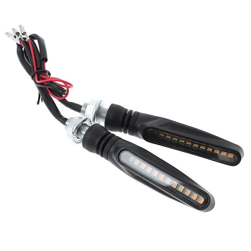 Zweifarbiges Motorrad-LED-Blinklicht mit Tagfahrlicht - Universal 12V