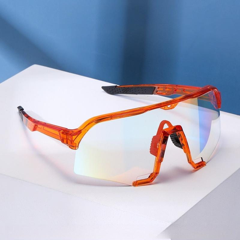 Men's Women's New Colorful Lens Sunglasses Outdoor Sports Photochromic Glasses Fashion Windproof Driving Riding UV400 Sunglasses