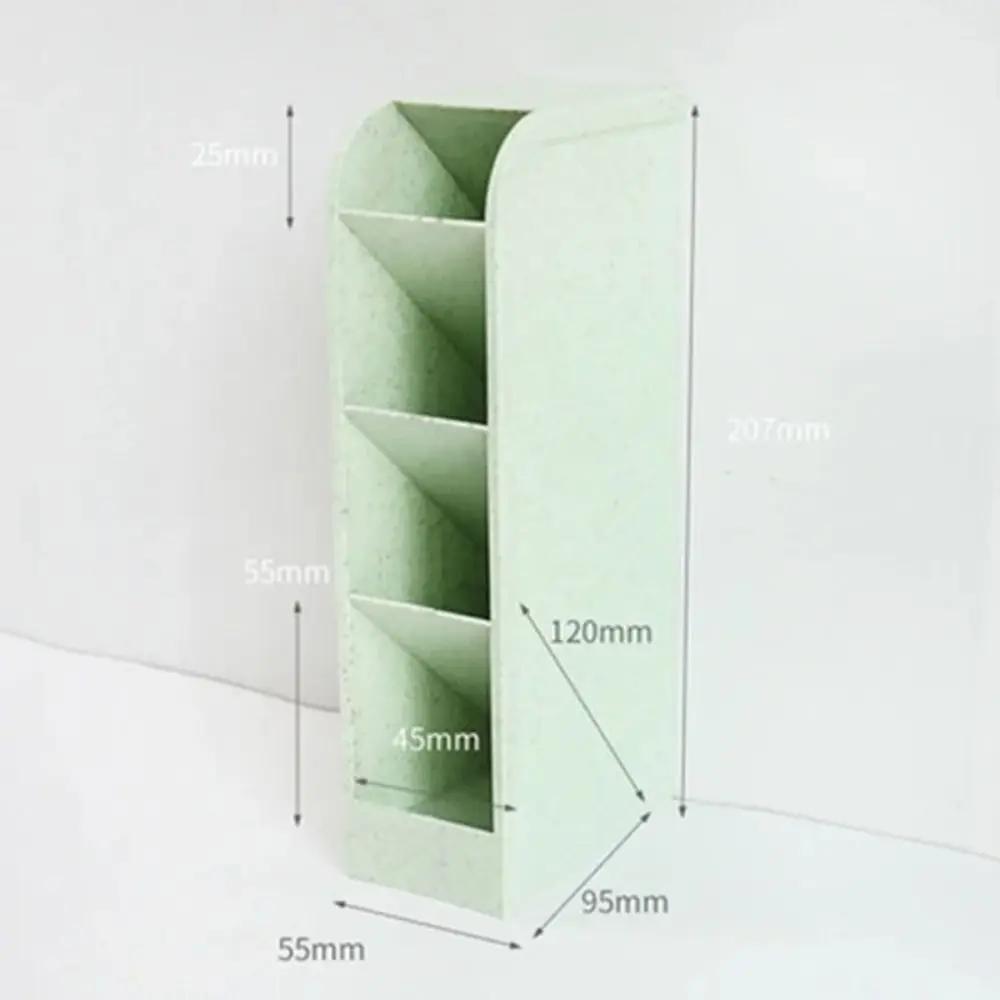 4 Grids Oblique Pen Holder Large Capacity Pencil Makeup Brush Storage Holder Desk Stationery Organizer Office School Supplies