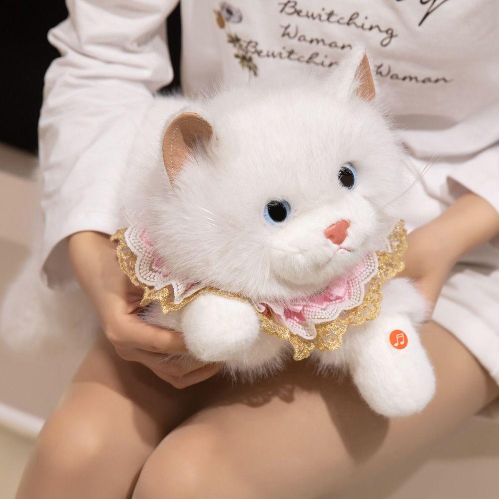 Soft Ragdoll Cat Plush Doll Voiced Realistic Cat Doll New Simulated Kitten Model  Home Decor