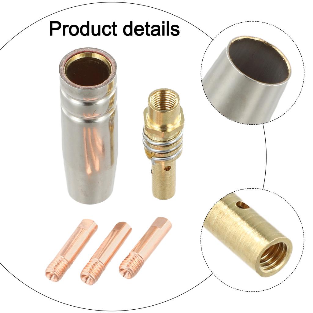 1 Set Welding Nozzle MIG Contact Tip Consumables MIG Welding MB15 15AK Contact Tip 0.6/0.8/0.9/1.0/1.2mm