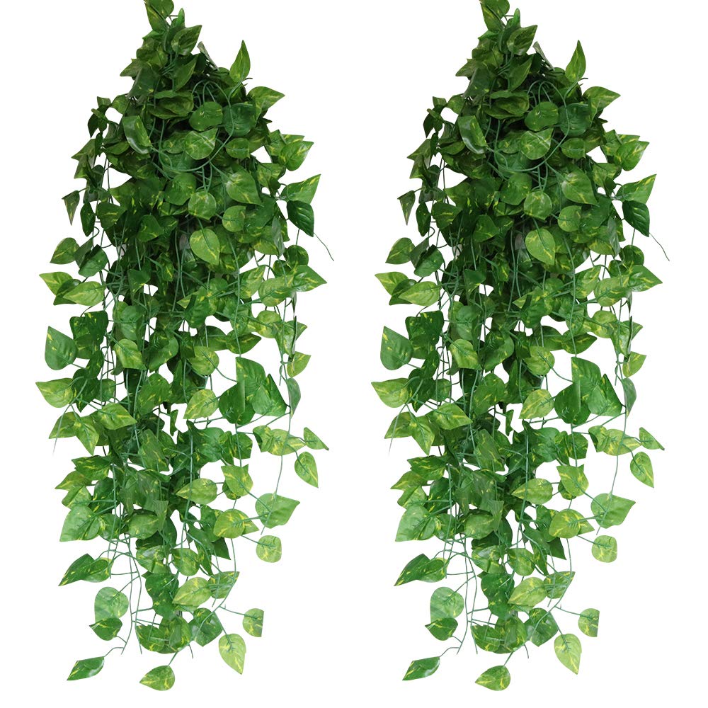 Artificial Artificial Fake 24 Pieces Artificial Wall Hanging Interior Artificial Never Ivy Greenery, Houseplant, Greenery, [Xiaz] Wisteria, Greenery,