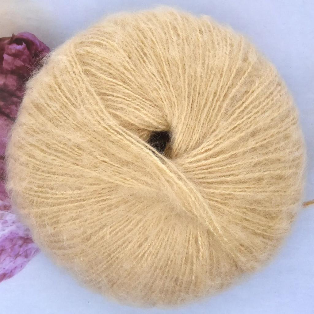 25g Soft 40% Acrylic 60% Mohair Yarn 160m/175yd Plush Yarn Hand Knitting Crochet Sewing DIY Shawl Scarf Thread