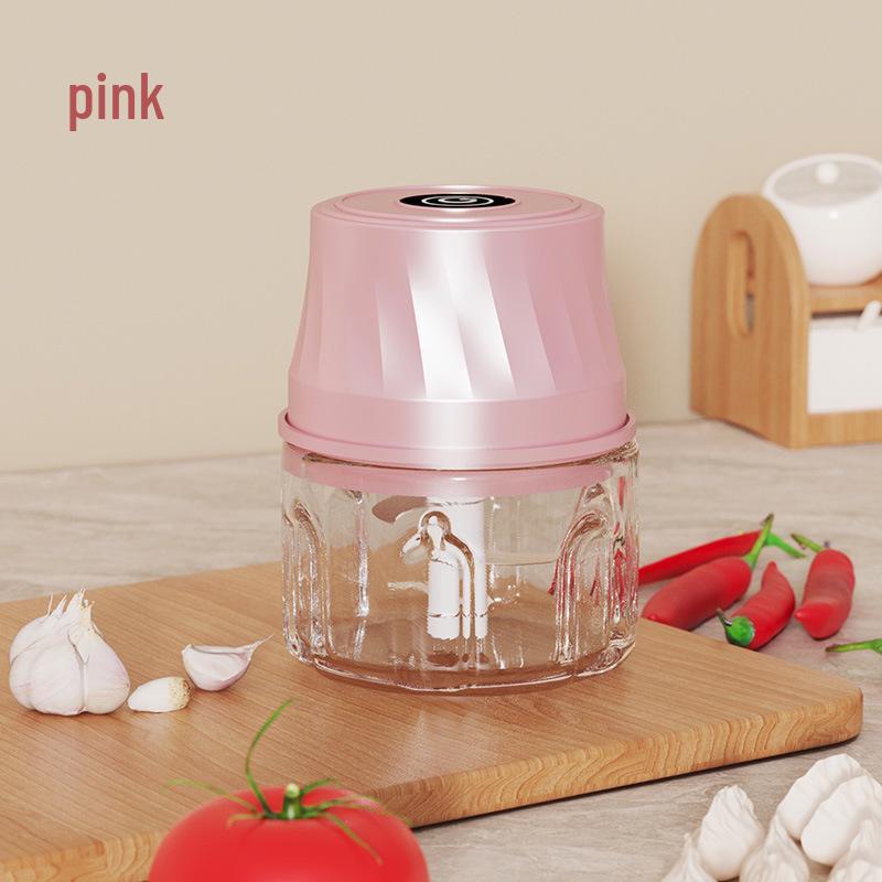 Compact Wireless Electric Garlic and Meat Grinder - Baby Food Maker & Multifunctional Food Processor