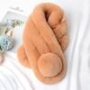 Fashion Thicken Warm Soft Windproof Faux Fur Scarf Neck Warmer Plush Scarves Fluffy Shawl