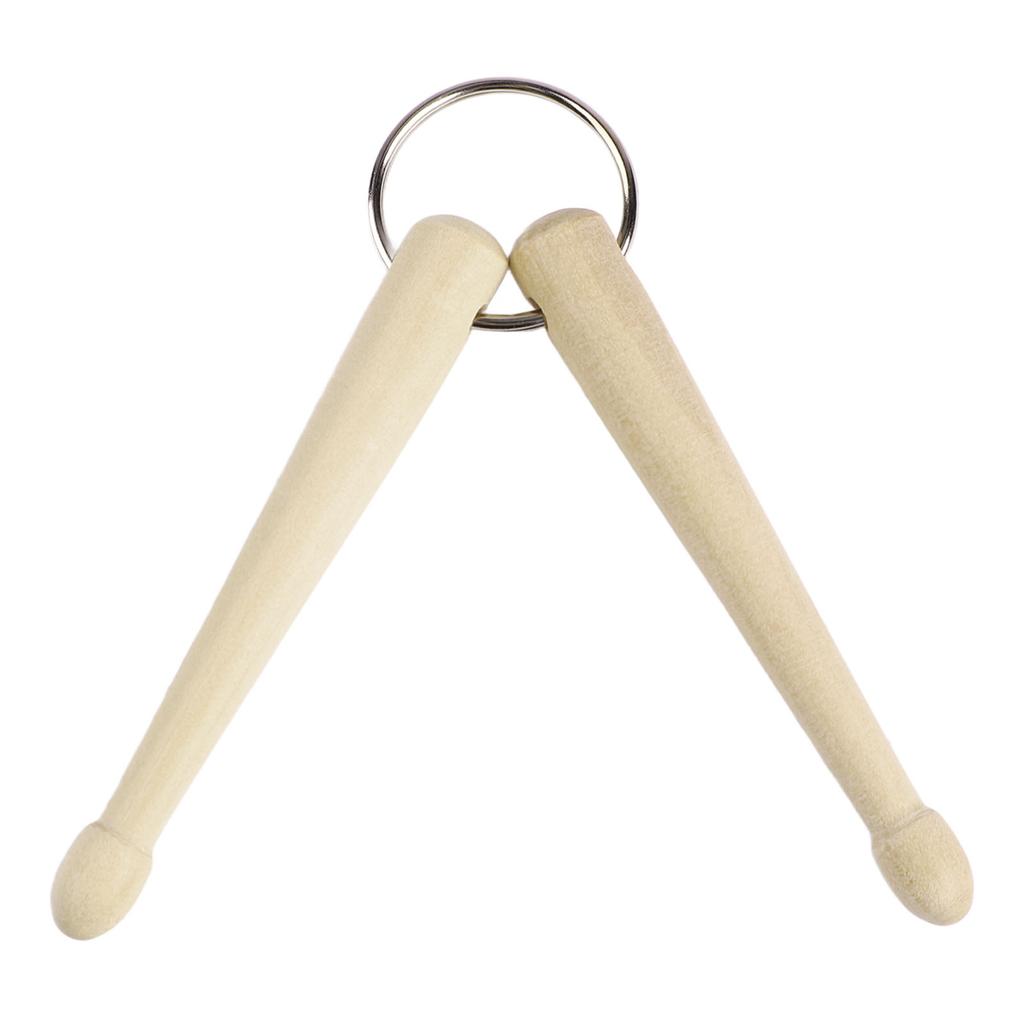 Key Chain Beech Wood Small Lightweight Drumstick Shape Delicate Keychain Bag Hanging Decoration 2