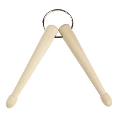 Key Chain Beech Wood Small Lightweight Drumstick Shape Delicate Keychain Bag Hanging Decoration 2