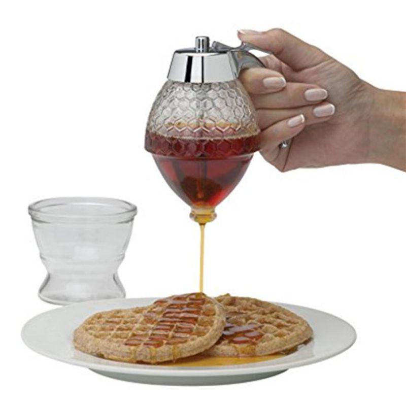 Syrup Juice Dispenser Acrylic Honey Syrup Dispenser Pot Container Kitchen Cans Syrup Dispenser