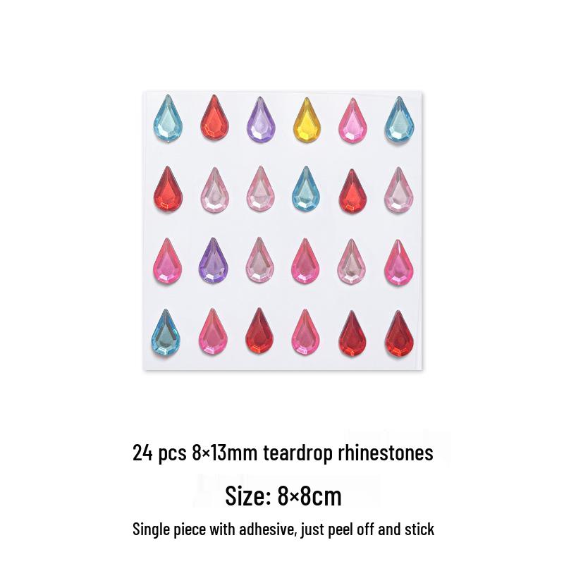 Edelsteinaufkleber: 3D Acryl Kristall DIY Strass Dekorationen für Kinder, Bunte Cross-Border Designs für Mädchen