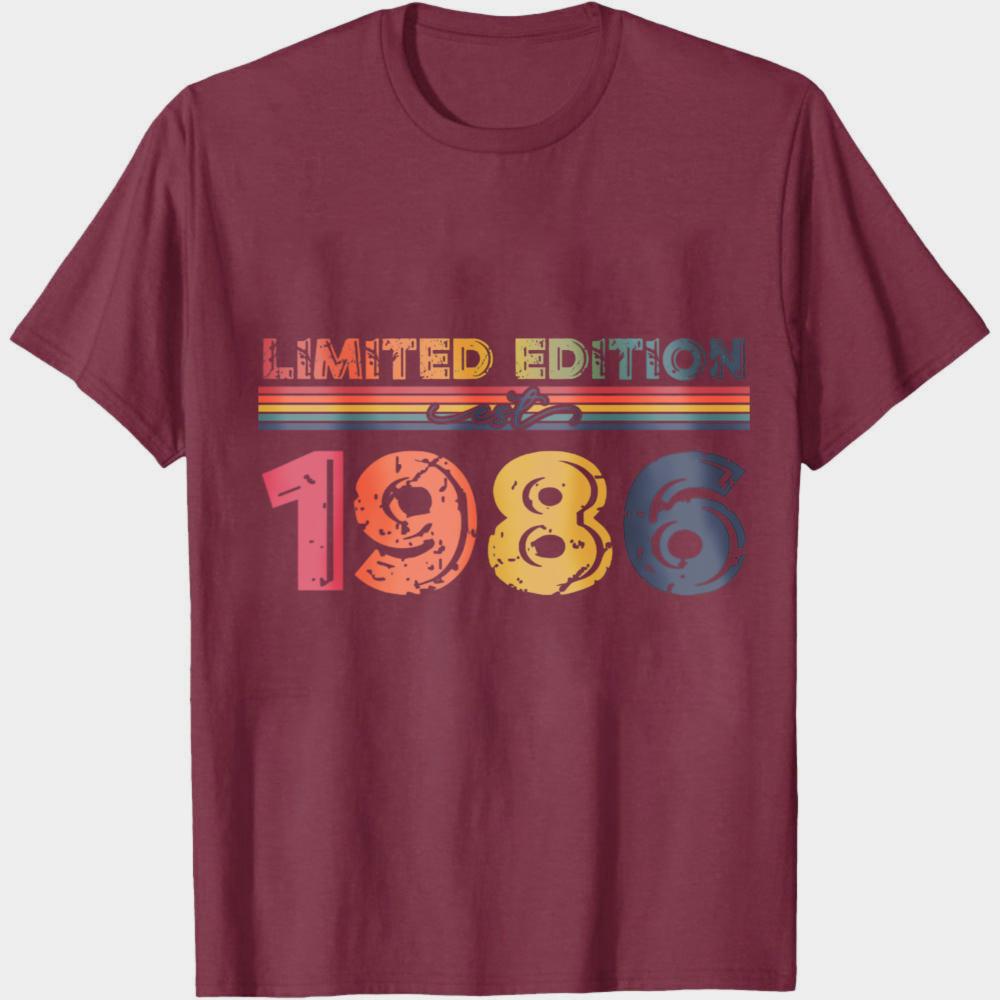 Limited Edition 1986 Vintage Style Summer Unisex TShirt Retro Design Unisex Casual Wear For Birthday Gift Anniversary Celebration
