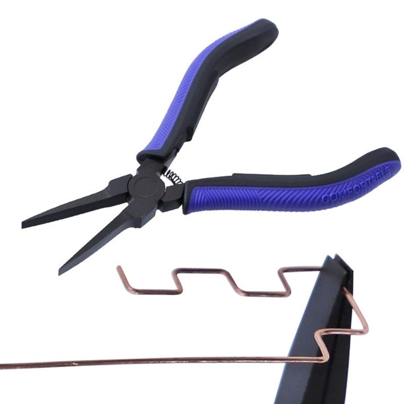 Flat Nose Pliers Thin with Up to 22mm Smooth Jaw For Jewelry Making Pliers Electronics Repair With Ergonomic Handle