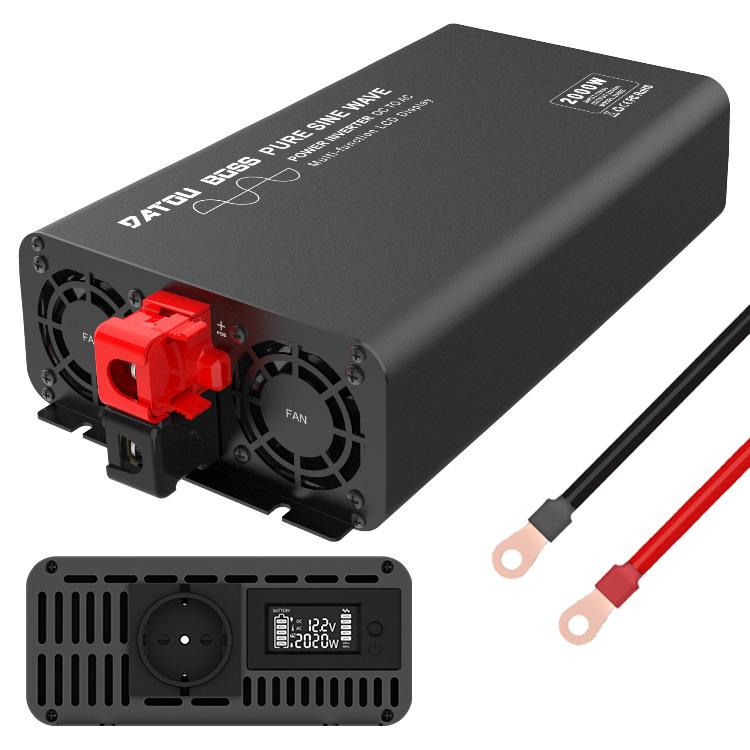 DATOUBOSS Convertidores De Energa De 2000w De Onda Pura De 12V Solar Power Converter Inverters for Fishing Motorhome Camper