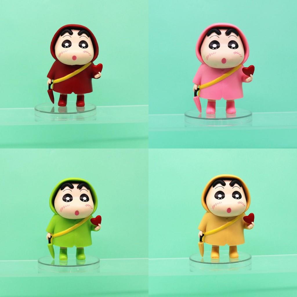 Shape Raincoat Heart Crayon Shinchan Pvc Collectible Figure Model For Anime Fans