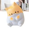 Squeeze Toy Cute Cat Style Safe Soft PU Slow Resilience Decorative Bright Squishes Toy for Family Office Travel Yellow