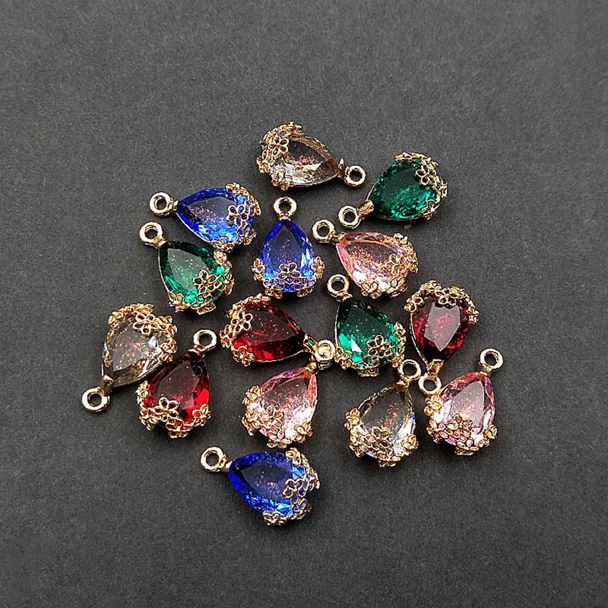 

Engood 100Pcs Water Drop Alloy Buttons DIY Jewelry Necklace Earring Pendant Hair Accessories Sewing Trim & Embellishments Craft